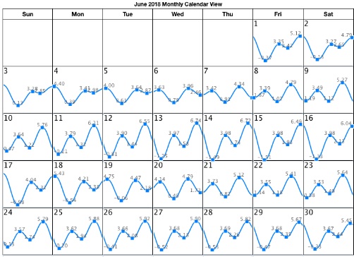 Hook Tide Chart 2018