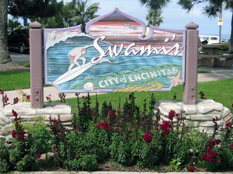 Swami's Surfin USA Beach Encinitas California famous in Beach Boys Surfing 