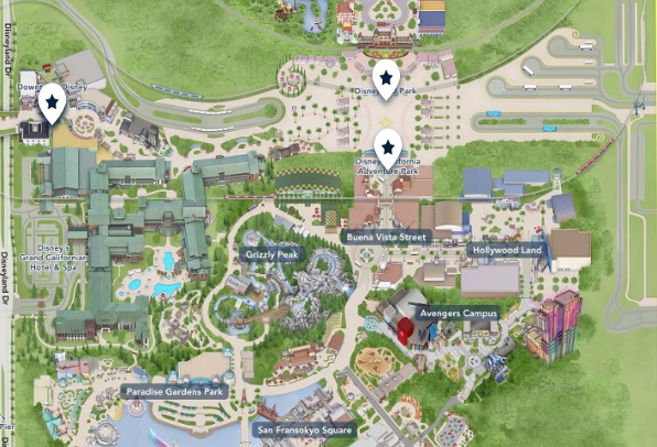 Disney California Adventure Map