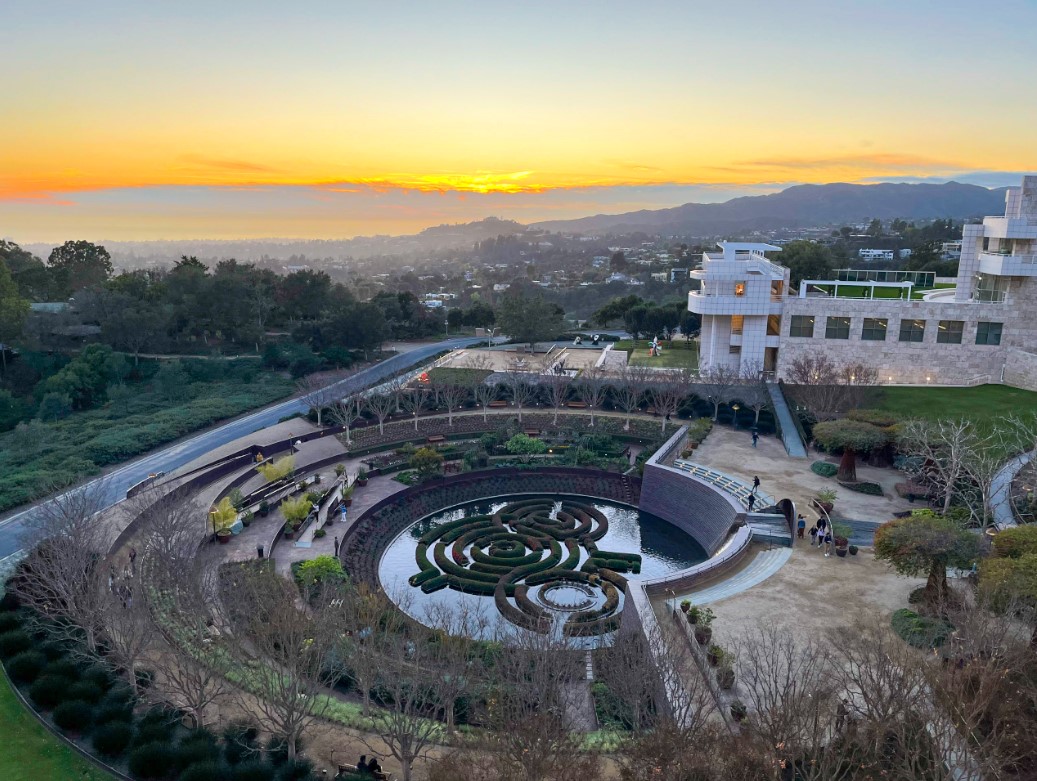 Getty Museum at sunset