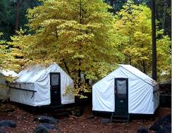 Yosemite tent cabins in Half Dome Village