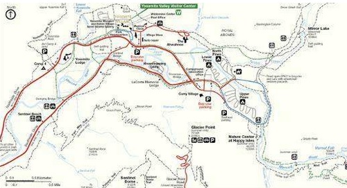 Map of Yosemite Park