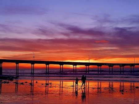 San Diego Sunset Ocean Beach Pier