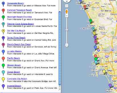 San Diego Beaches Map